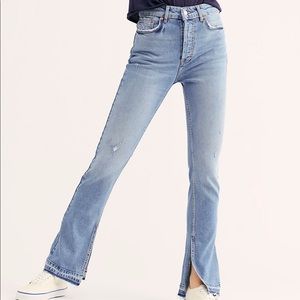Free People Emmy Split Hem Bootcut Jean